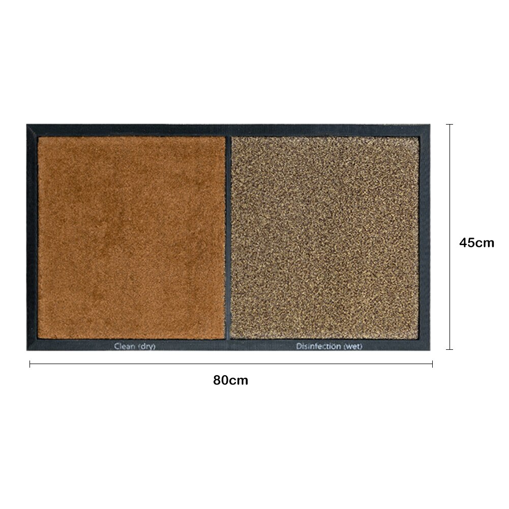 Anti-slip Sanitizing Floor Mat Enduring Entry Rug Disinfecting Door Mat Shoe Mat Home Hotel Kitchen Door Floor Carpet: Brown 45x80