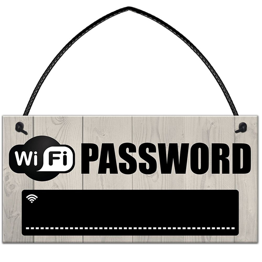 1pc Wooden WiFi Password Sign Chalkboard Hanging Plaques Coffee Bar Restaurant Accessories Home Party Decoration Sign: Default Title