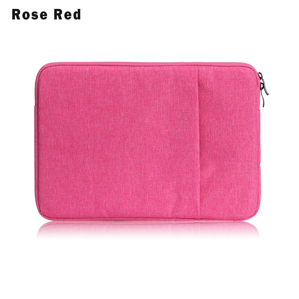 1PC Waterproof Universal Laptop Bag Sleeve Case Cover Notebook Pouch For MacBook Air Pro Lenovo HP Dell Asus 11 13 15 15.6 inch: Rose Red / To Fit 14-15.4 inch