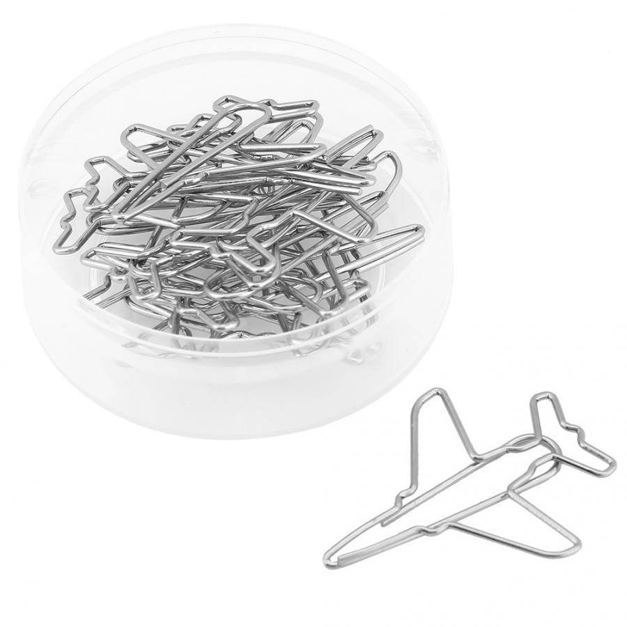 10pcs Airplane Shape Paper Clips Bookmark Marking Document Organizing Clip Stationery Supplies Books Cartoon Paper Clips
