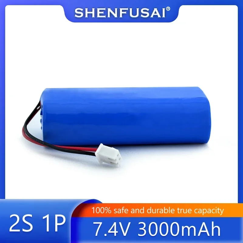 Bateria de lítio recarregável 7.4V 2S1P 18650 adequada para projetores, alto-falantes, monitoramento sem fio, iluminação, acessórios de brinquedo