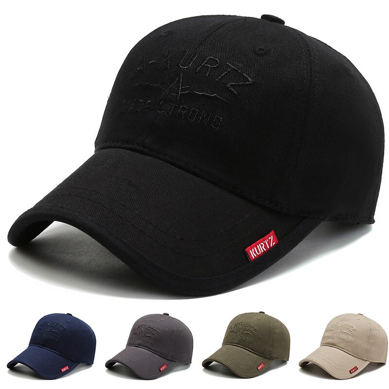 Brief Een Kurtz Borduren Hip-Hop Baseball Cap Mannen En Vrouwen Koreaanse Outdoor Sport Zomer Zonnehoed Verstelbare elastische Vader Hoed