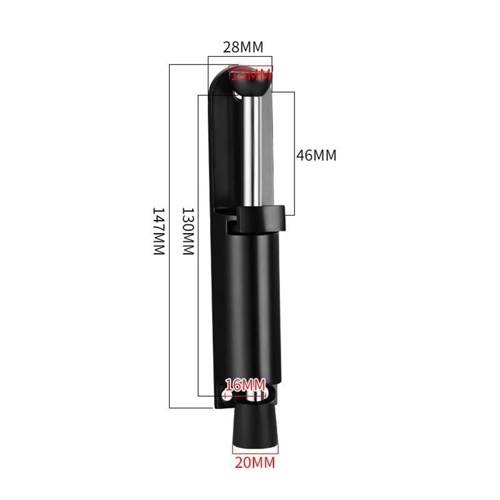 Teleskop Türstopper Badezimmer Türstopper Metall Kickdown Türstopper mit Fußbremskeile Wandschutz Heimat Hardware- Werkzeug: Schwarz