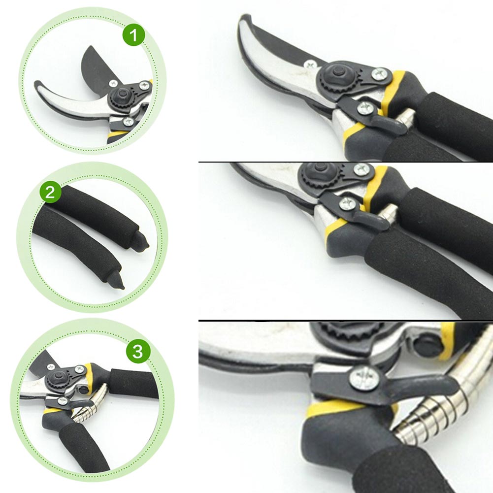 Pruning Shears Sharp Bypass Hand Pruner Shears with Safety Lock Tree Trimmers Secateurs --M25