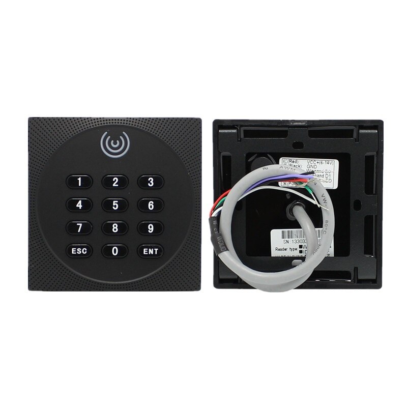 IP65 Waterproof RFID Card Reader 13.56MHz 125KHz Proximity Card Access Control Reader Keypad Wiegand 26 34 NFC Reader: ID WG26 key