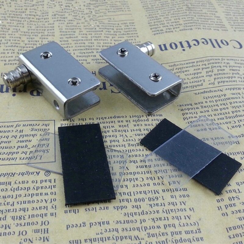 Steel glass clip, wine cabinet door clip, glass upper and lower hinge, glass hinge, glass door clip