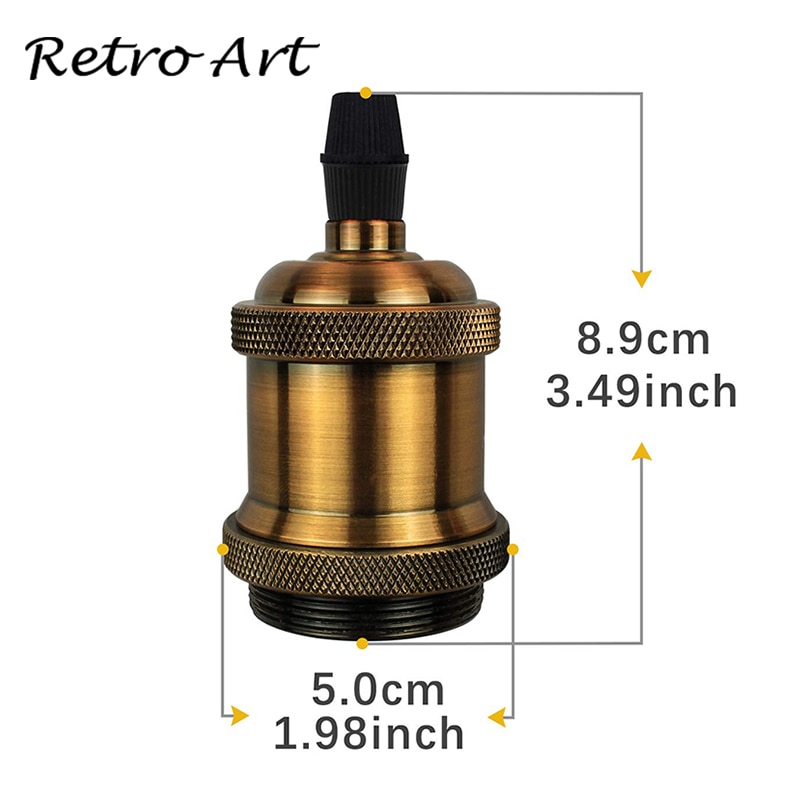 E26/E27 Screw Light Bulb Socket Edison Retro Pendant Lamp Holder