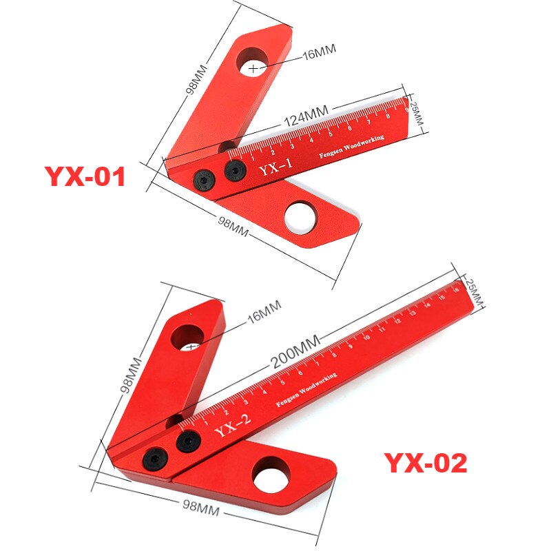 Règle de menuisier à Angle droit de 45/90 degrés, outil de mesure du travail du bois