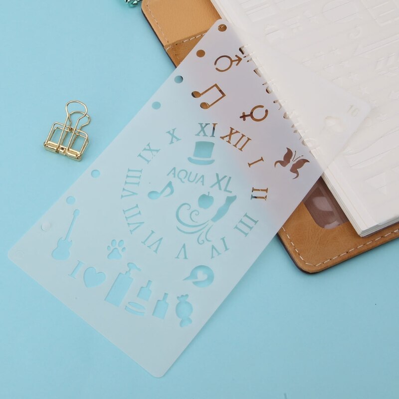 DIY Craft Drawing Template Rulers Stencil Drawing Board Measuring Tool Template Photo Album Pochoir Cards Crafts Decor