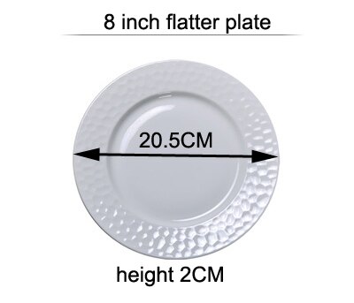 8 Inch, Bone China Diner Plate, Funny 3D Water Designe, Dinner Flatter Plate / Soup Plate / Deep Plate, Wedding Cake Dishes: 8 inch flatter plate