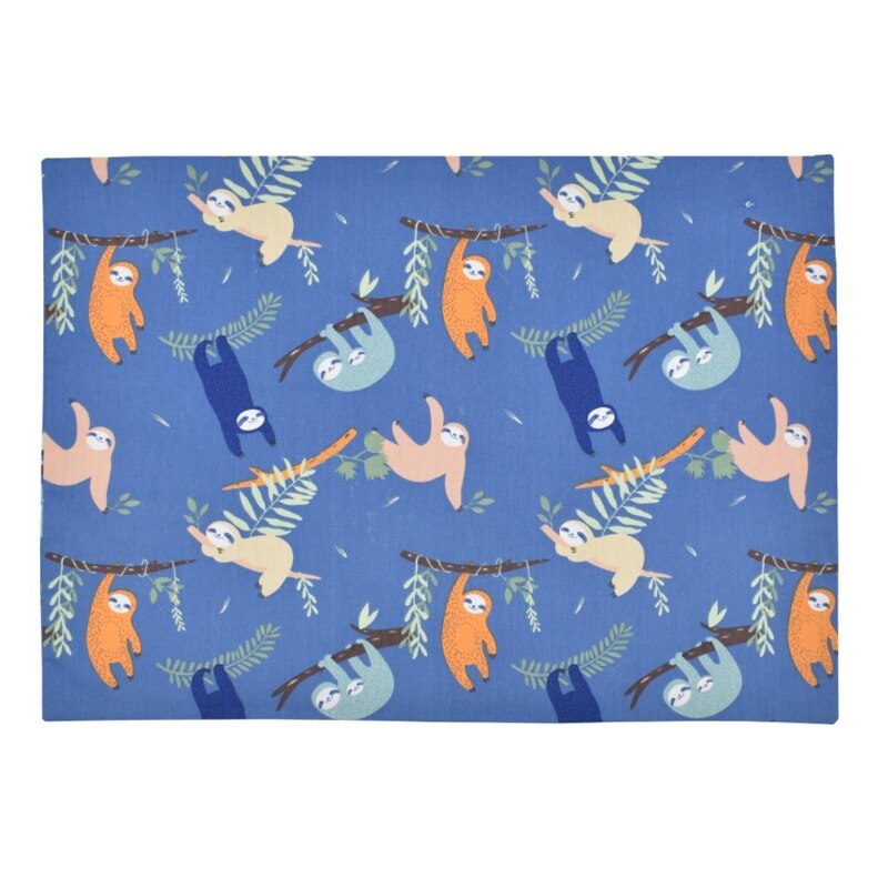 Enveloppe de taie d&#39;oreiller en coton pour enfants, housse de coussin pour bébé, douce et respirante, pour 13x18 pouces, 14x19 pouces, 12x16 pouces: Blue Bottom Sloth