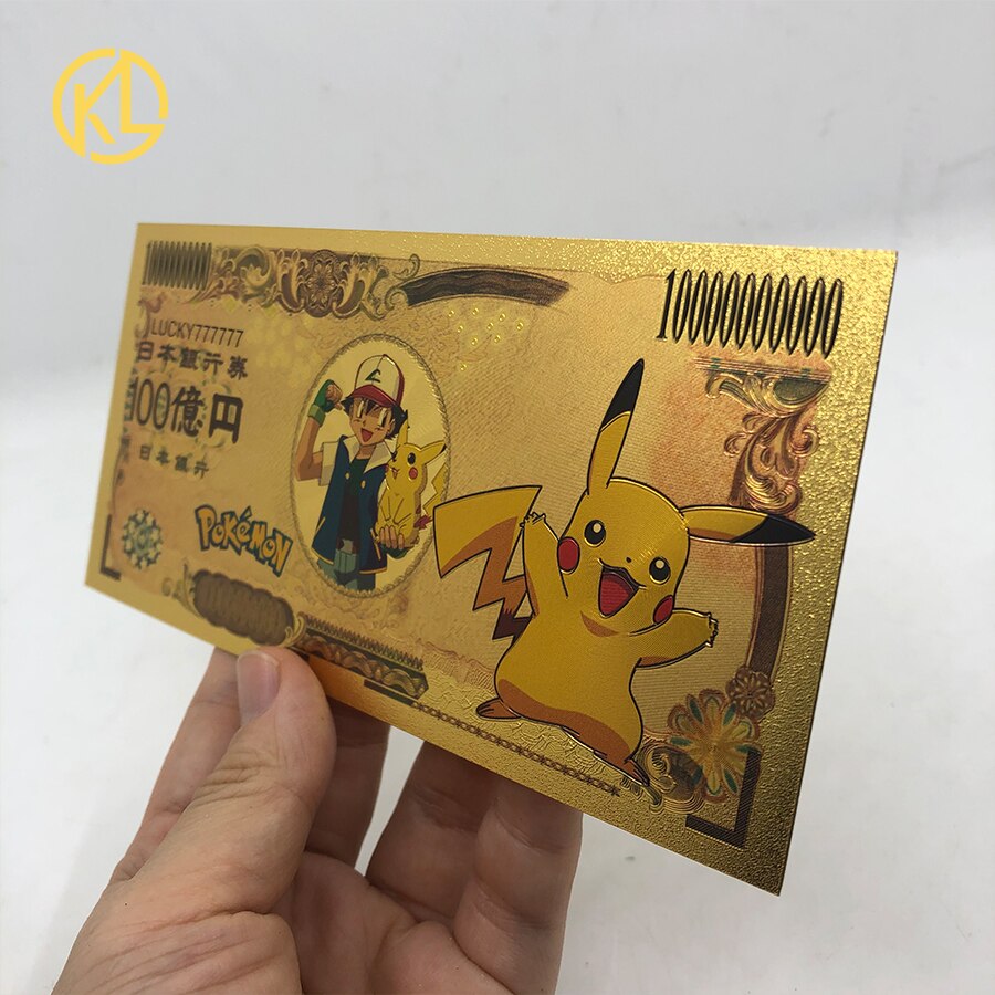 10 st/lot 10 typer japansk anime söta djur guldsedlar för samling souvenirsedlar