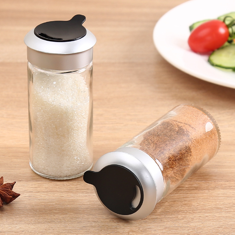 Kjøkken krydderkrukke glass med skrog husholdning pepper flaske støvbokser spre flaske grille krydder tank salt shaker