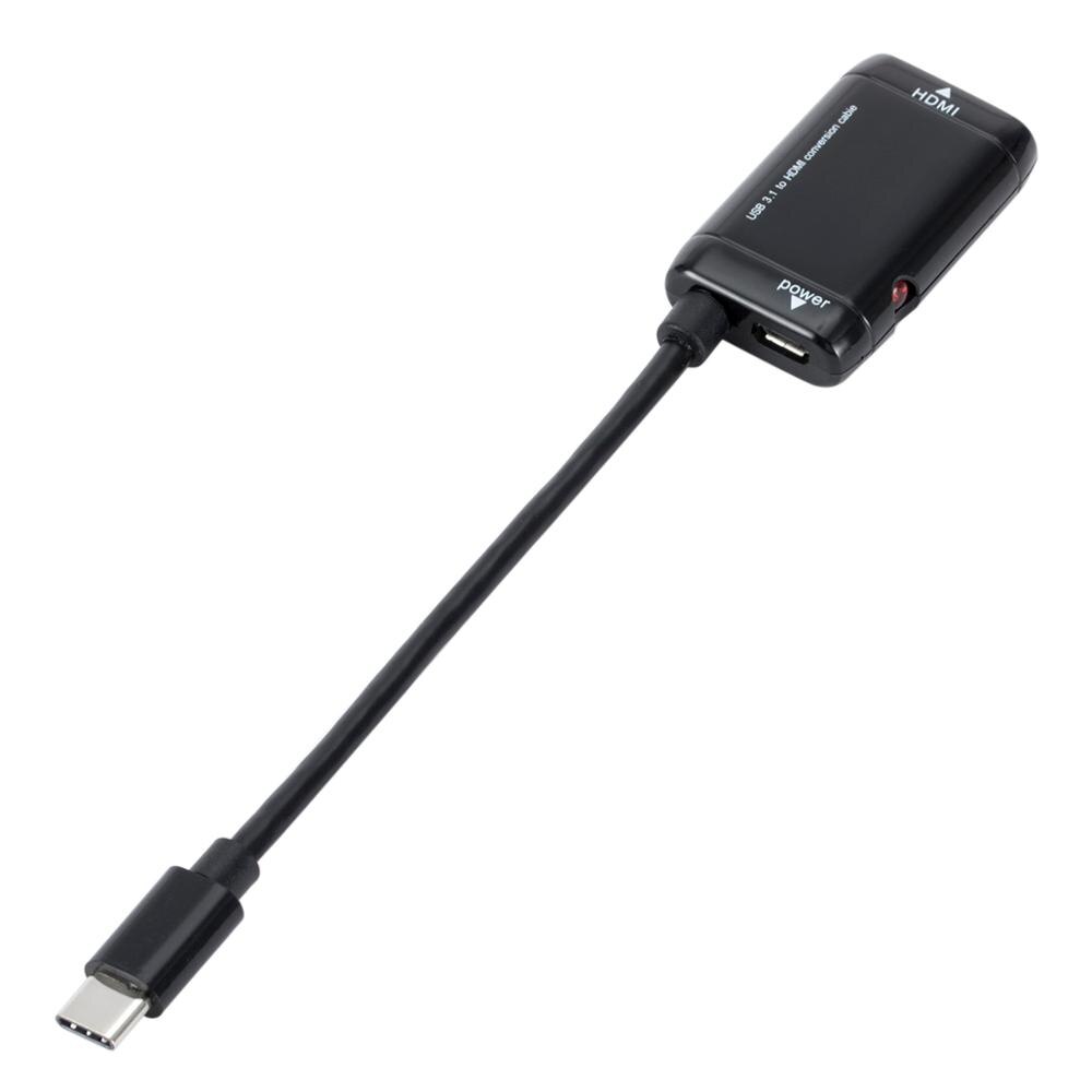 Bggqgg 1080p usb c til hdmi adapter type c telefon nettbrett utgang hdmi til hdtv Observere prosjekt usb 3.1 hann til hdmi femal omformer