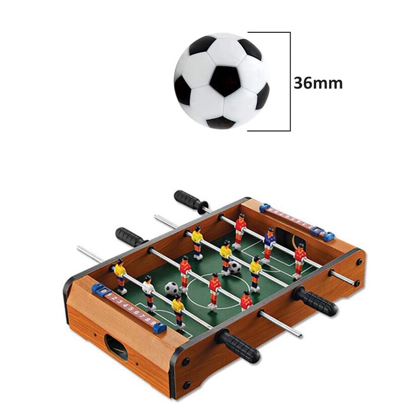 Bordfodbold udskiftning 12 pakke mini sort og hvid 36mm bordfodbold bolde bordplade spil bolde