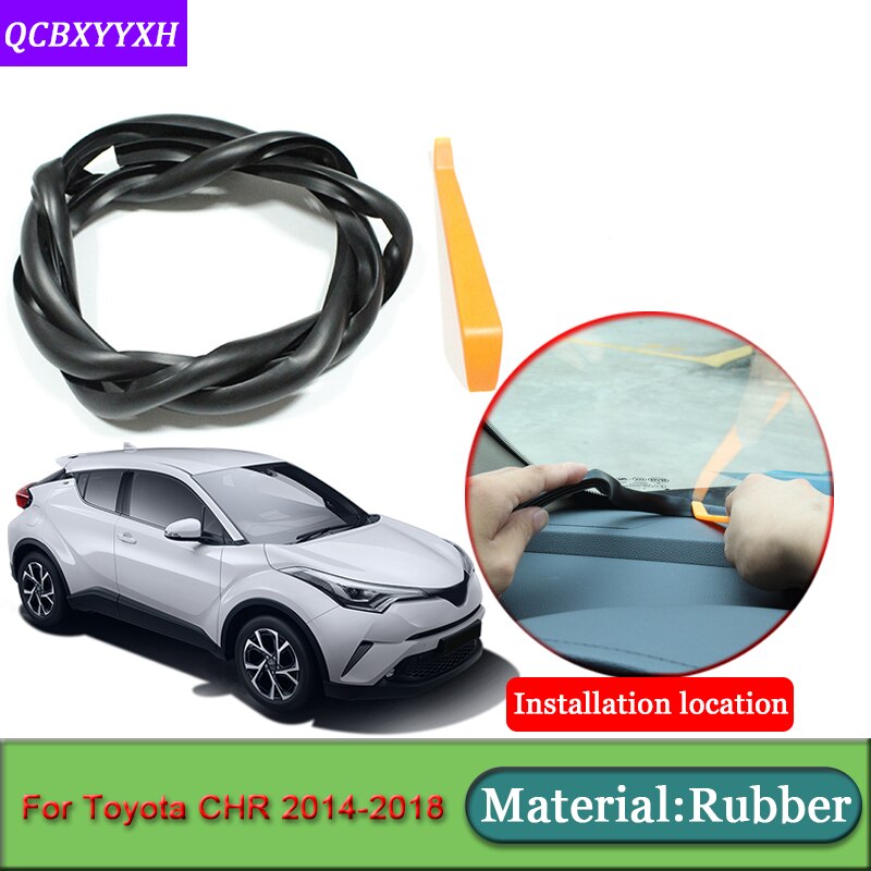 Autotyyli toyota chr c-hr anti-melu äänieristys pölytiivis auton kojelaudan tuulilasin tiivistenauhat tarvikkeet
