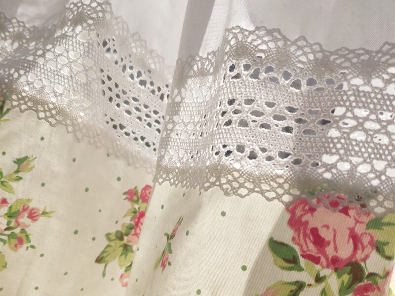 Katoenen Draad Kant Korte Gordijn. Beige Gedrukt Stof Kast Gordijnen. Versierd Half Gordijn Koffie Curtaintain. De Sluier Curta