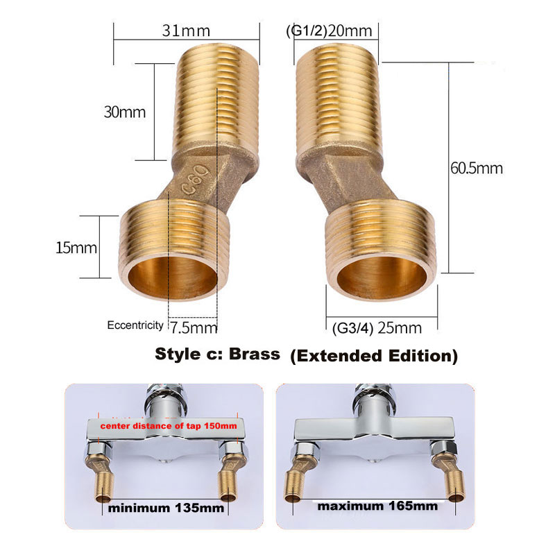 2pcs/Pair Shower Faucet Adjustable Adapter Solid Brass Wall Mounted Width Replacement Angle Valve Bathroom Accessories: Burgundy