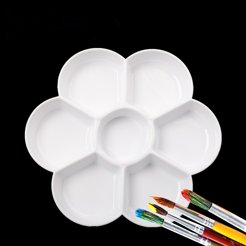 Plastic Palette Art Paint Plastic Drawing Tray Color Palette for Oil Watercolour White Painting Pallet School Painting Tools