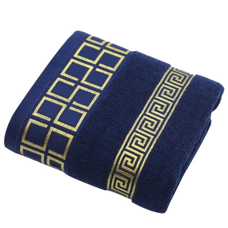 2019new Luxe 3 Stks/partij 100% Katoenen Handdoek Set Met 2 Gezicht Basten + 1 Badhanddoeken Set Voor Familie gast Baden Gym: Blauw