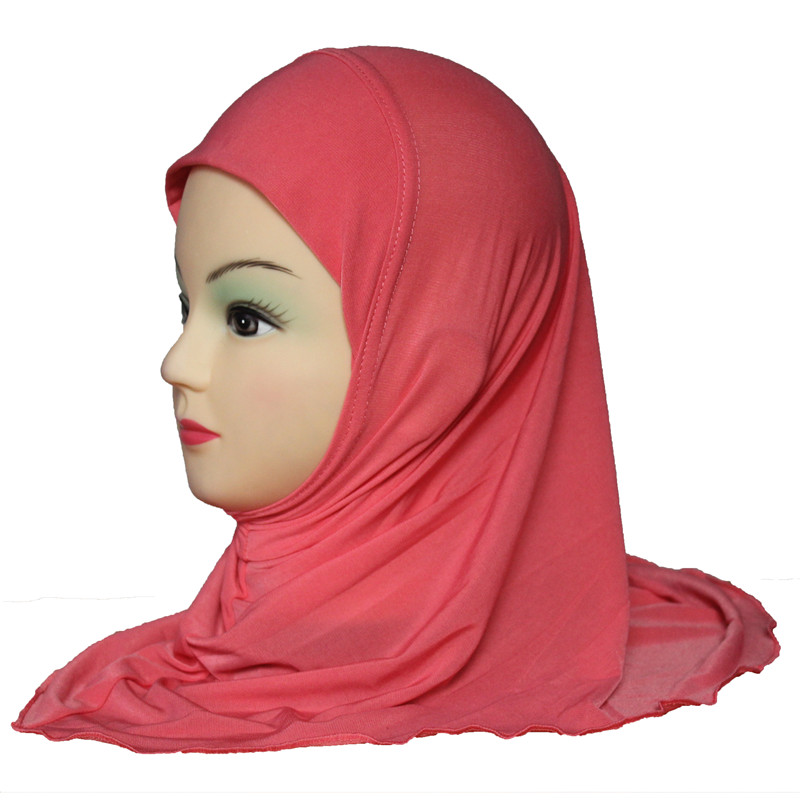 ihvan online Eendelige moslimjurk voor meisjes, lange mouwen, islamitische gebedsjurk met hijab, grijs, 8-12 Jaar