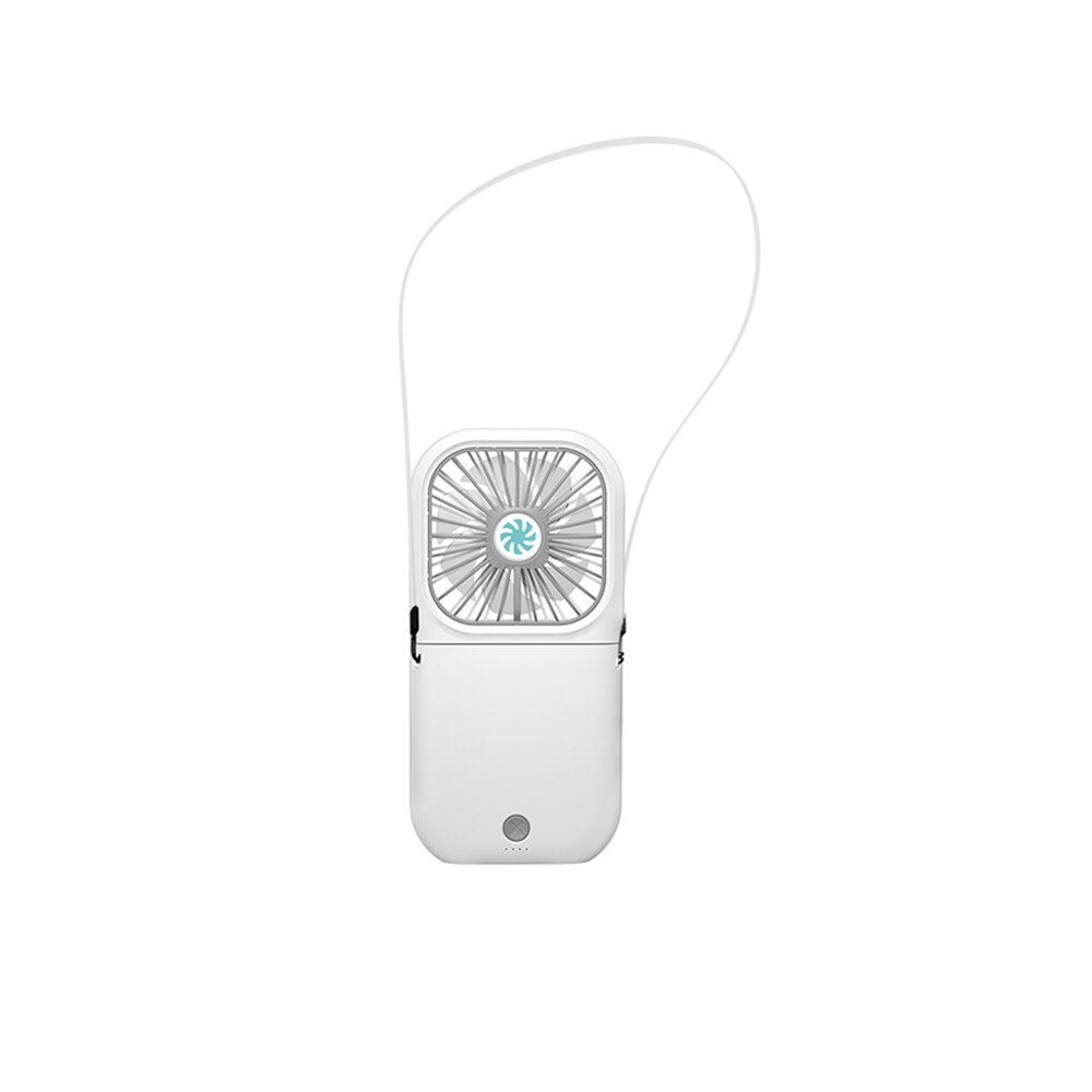 Stijl Halter Fan Mini Draagbare Vouwen Usb Kleine Ventilator Langdurige Fan Mini Draagbare Ventilator Hand Ventilator Batterij: white