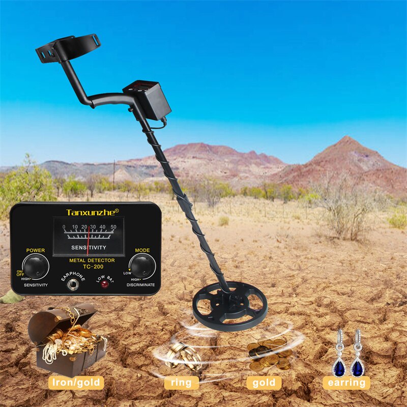 TC-200 Multifunctionele Metaaldetector Pinpointer Professionele Goud Detectoren Schat Hunter Tracker Seeker Metal Finder