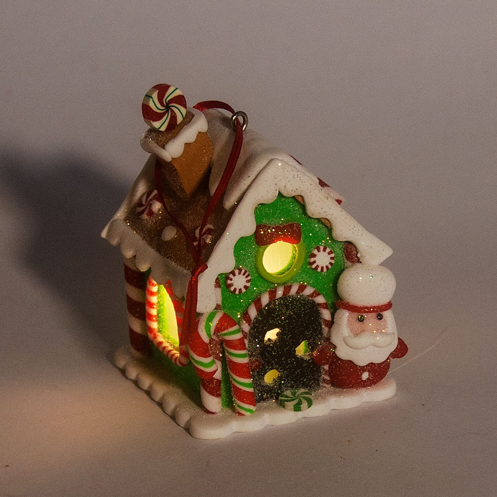 Weihnachtsbaum-Dekoration, Lebkuchen, kleines Haus, Anhänger, Zuhause, , Acryl, DIY-Anhänger, Weihnachten, 2024, Neujahr, Ornament, Navidad