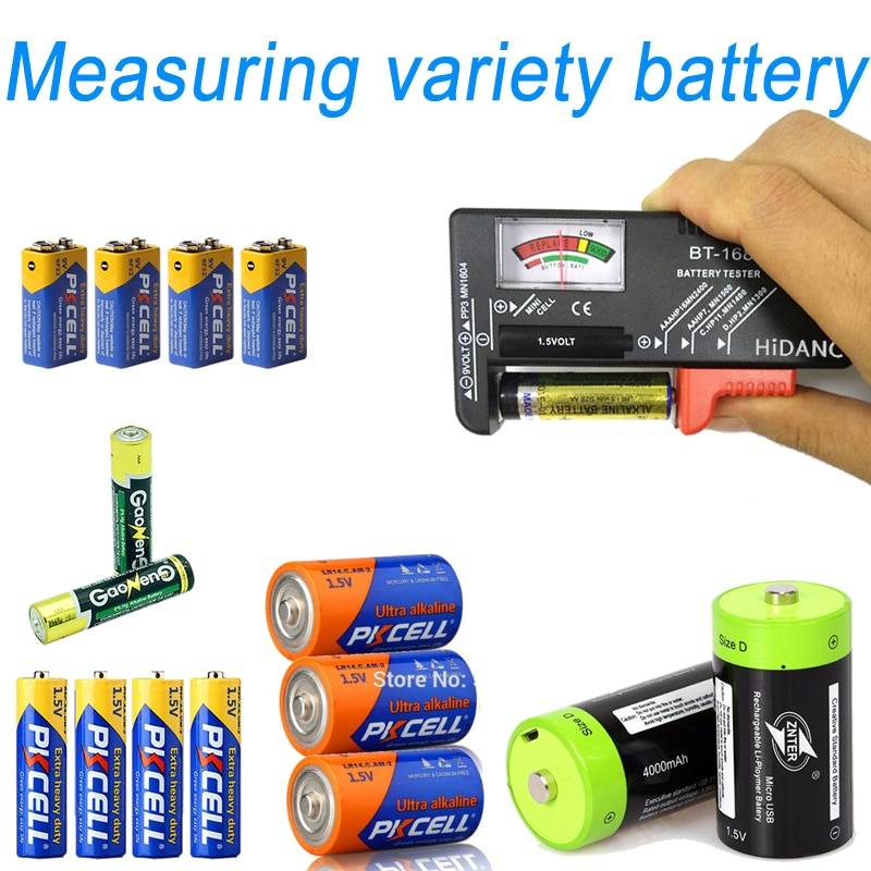 HiDANCE battery tester capacity aa aaa 1.5v 9v power supply check meter dc electronic load resistor discharger indicator test