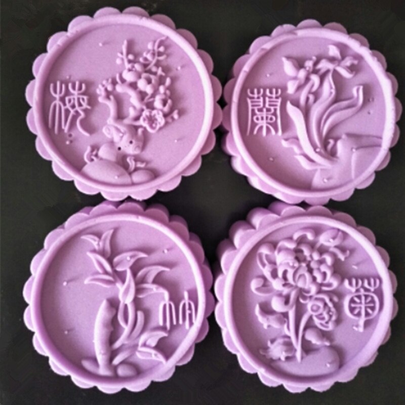 Moule à gâteau en forme de lune, 75g, 100g, 125g, outils de pâtisserie ronde pression manuelle, moule à gâteau en forme de lune en option 1 ensemble