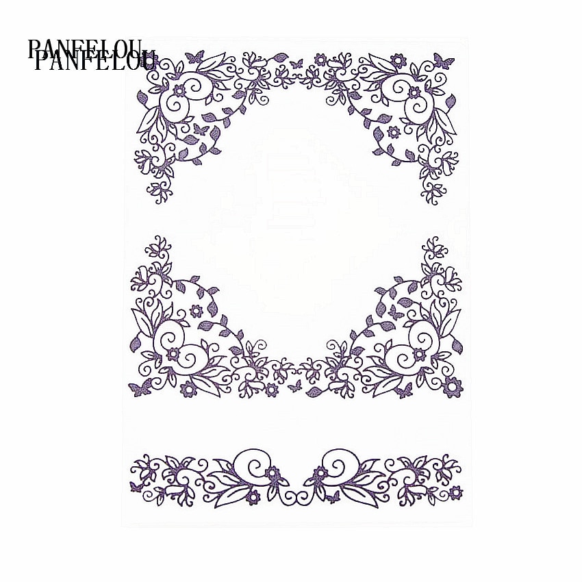 PANFELOU Easter Flower crown Embossing folders Plastic For Scrapbooking DIY Template Fondant Cake Photo Album Card Making