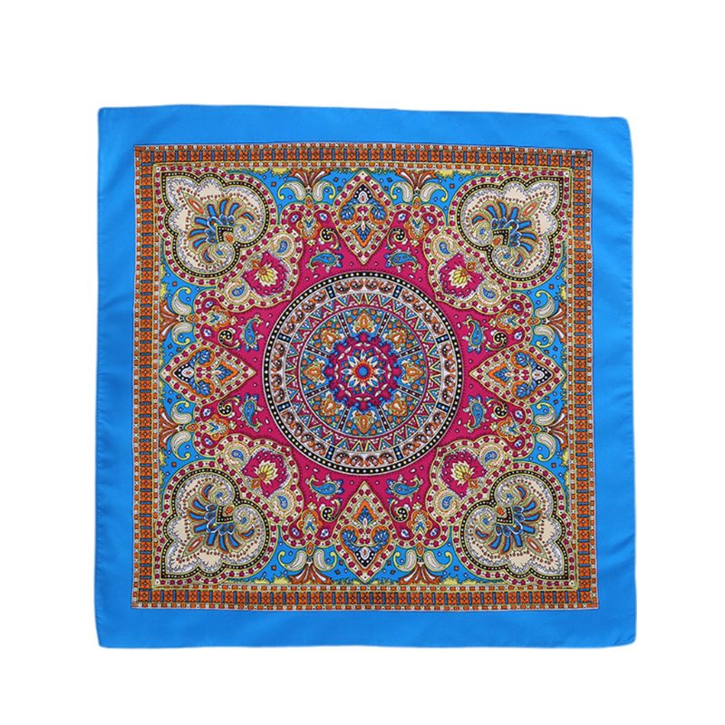 Pañuelo de estilo étnico para hombre y mujer, pañuelo cuadrado con estampado Floral, colorido brillante, estilo Punk, Hip Hop, ciclismo y baile: 4