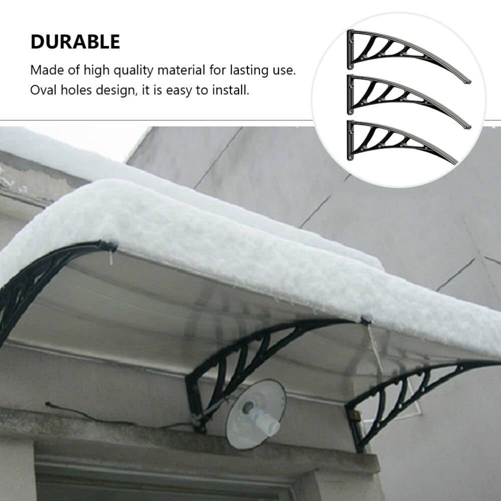 3 Pcs Outdoor Balcony Awning Support Rain Cover Bracket Sturdy Awning Holder