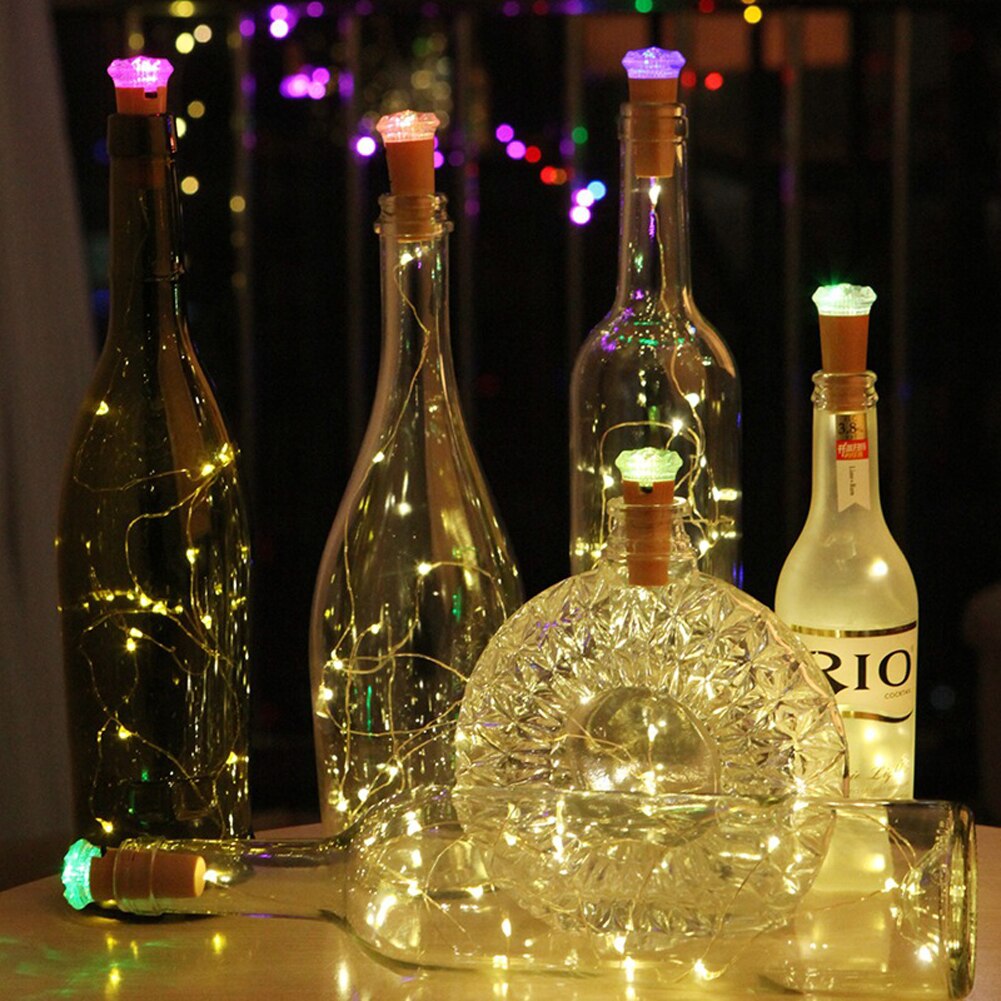 Wine Bottle Cork Lights, 6 Pack Diamond Shaped LED Cork Lights Copper Wire Cork Lights Battery Operated DIY Mini Fairy Lights
