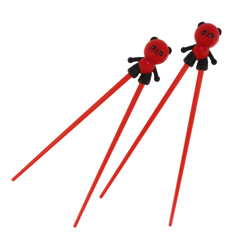 TEENRA 1Pcs Cute Panda Reusable Chopsticks Chinese Chopstcks Holder Kids Learning Chopstick Tableware Tools