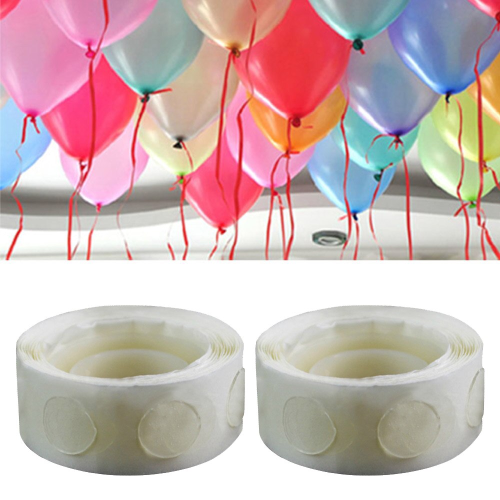 2 Reel Clear Glue Dot Special Double-Sided Adhesive Tape Balloon Attachment Balloon Sticks Craft Roller Stickers Decoration