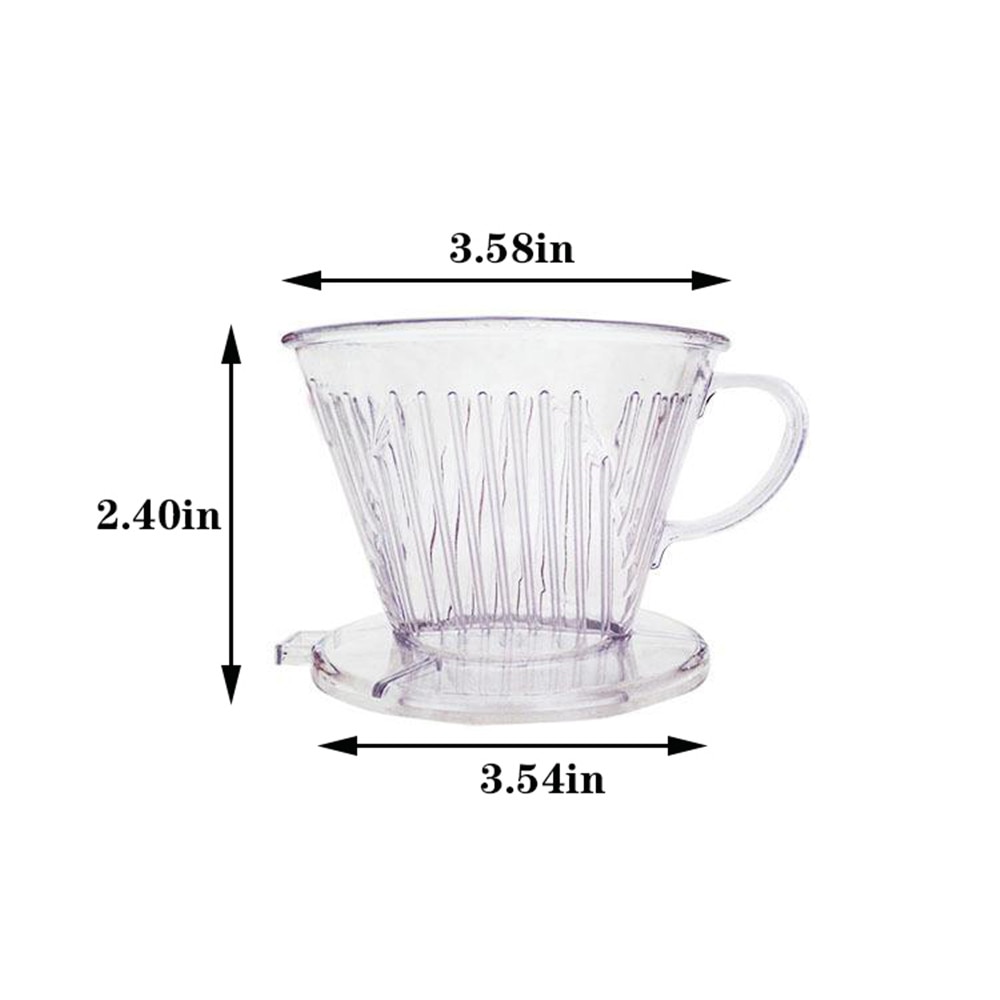 Filtro de café reutilizable en forma de cono, cafetera con filtro, taza goteadora práctica para servir filtros, café, filtro