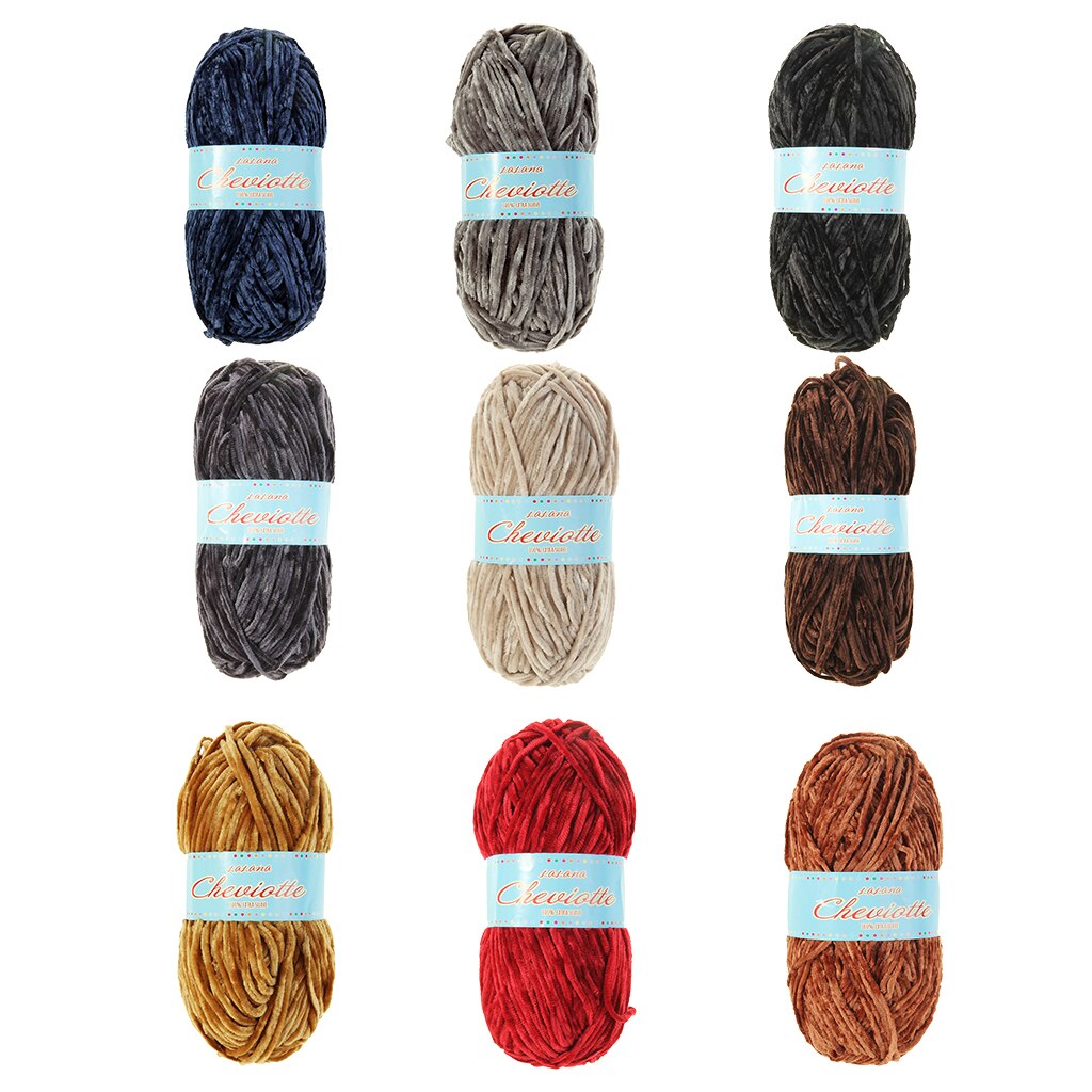 1 Piece Knitting Crafts Accessories Soft Polyester Knitting Baby Blanket Velvet Crochet Yarn for Sweater Sock Home Textile