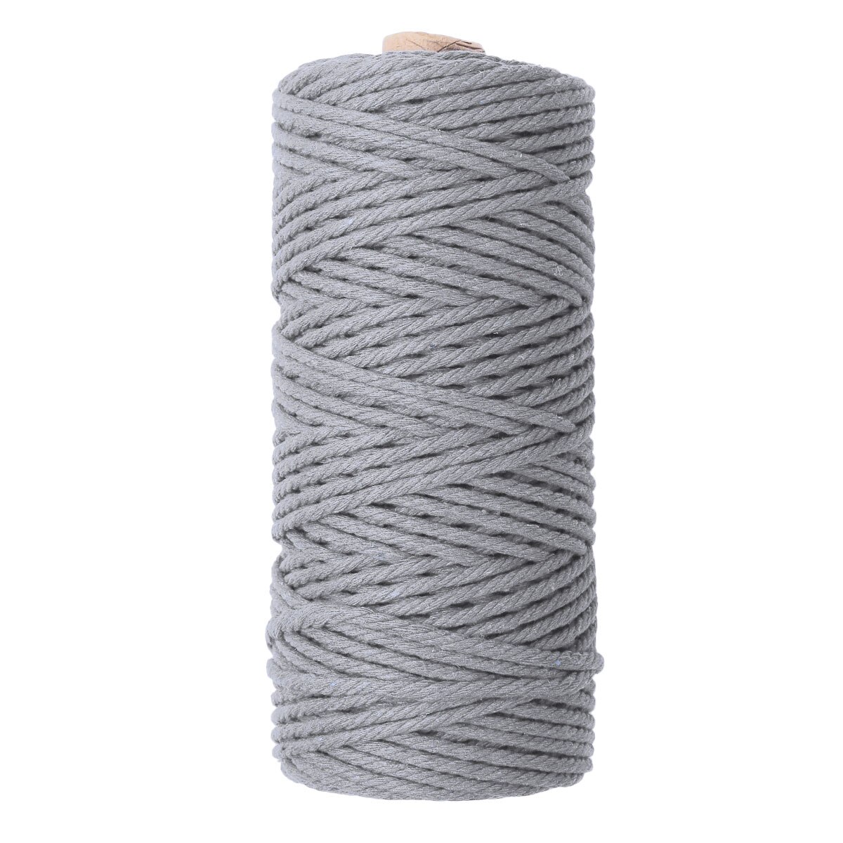 Natural 4 Strand Twisted Thread Macrame Cotton Cord DIY Knitting Sewing Spool Wall Hanging Rope Plant Hangers Drawstrings Crafts: Grey