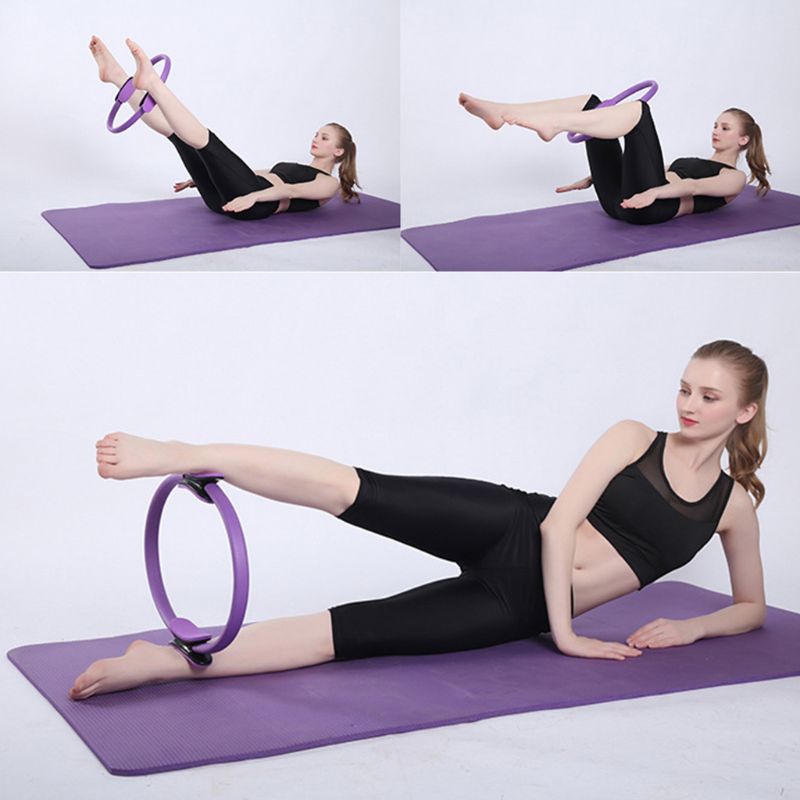 Fitness cirklar yoga pilates ring och träningsband sport träning motstånd cirkel yoga stretch band yoga tillbehör