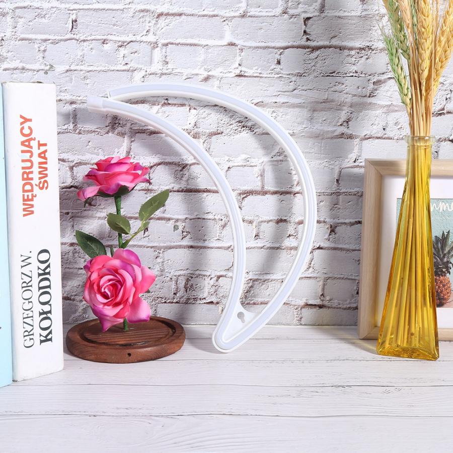 Moon Shape LED Neon Light Sign Decorative Neon Wall Light for Dormitory Bedroom Party