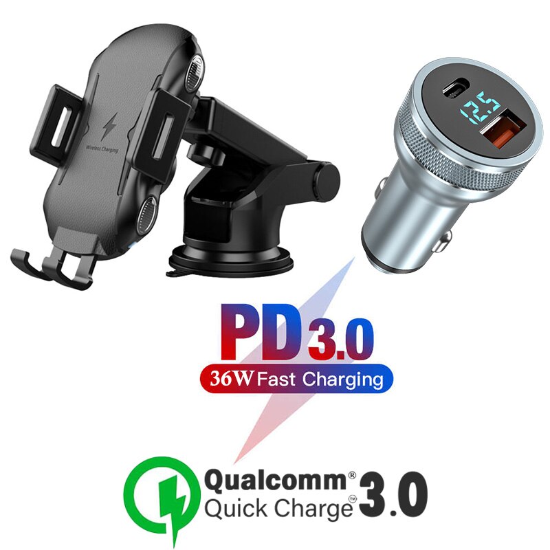 10W Auto Draadloze Inductie Oplader Voor Iphone Samsung Auto Draadloze Opladen Autolader Voor Iphone 8 X Xr Xs samsung S8 S9 S10: HBWCC08-7