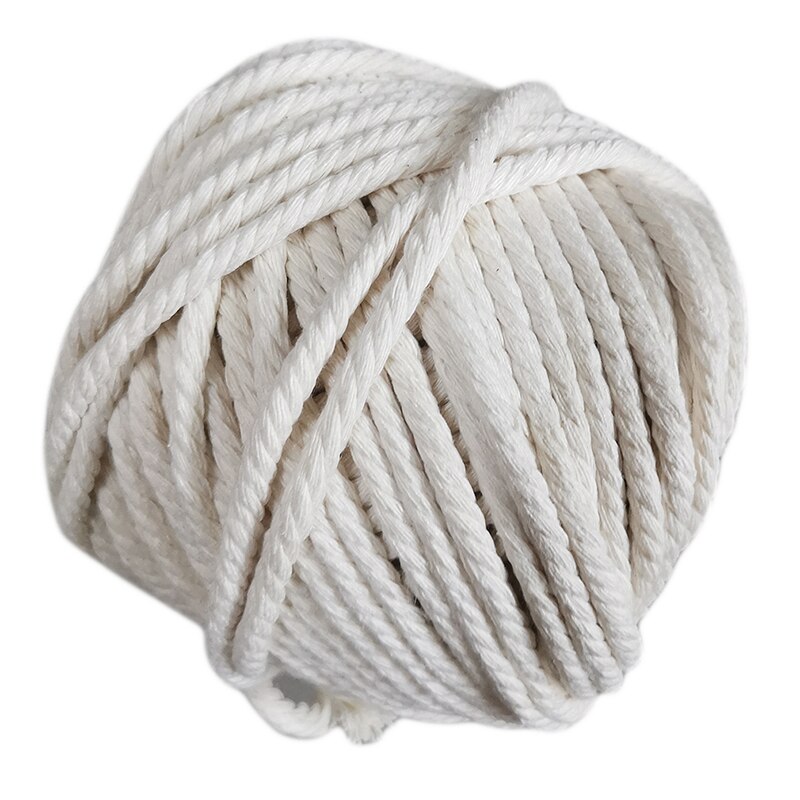 Natural Cotton Twisted Pair Handmade Rope Tapestry Rope Package Dumplings Line DIY Crafts Lace Artisan Rope: 6mm-30m