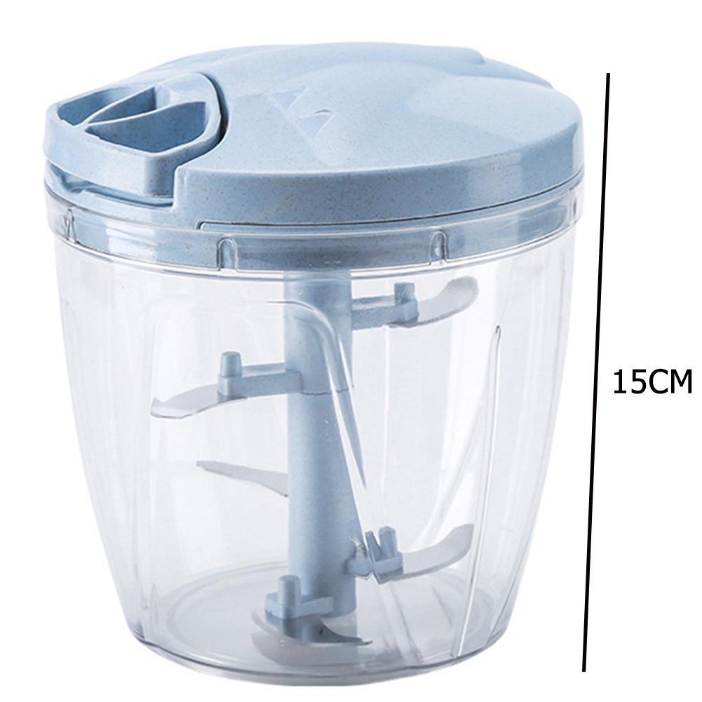 Stainless Steel Manual Meat Grinder Wheat Straw Food Chopper Mincer Mixer Blender Fruits Vegetable Shredder Food Processors: Blue