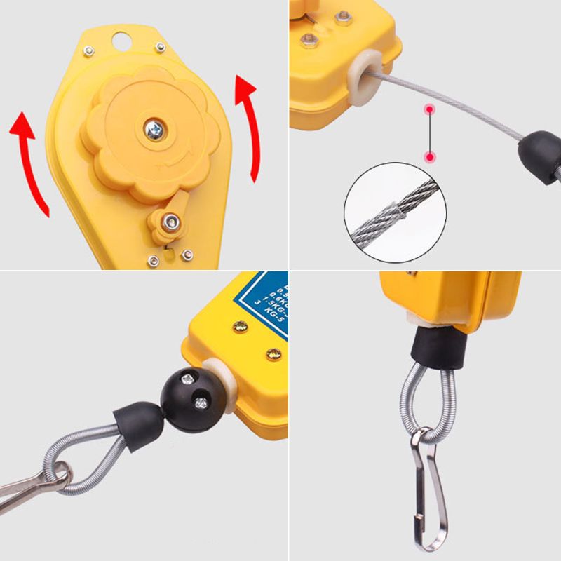 Intrekbare veerbalancer schroevendraaier hangende momentsleutel hanger stalen kabel