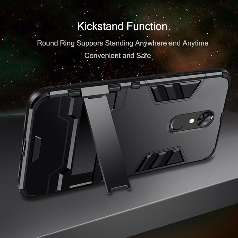 Case For xiaomi redmi 5 plus case Armor Shockproof Hybrid Hard stand Back case for redmi 5 plus Bumper cover Case