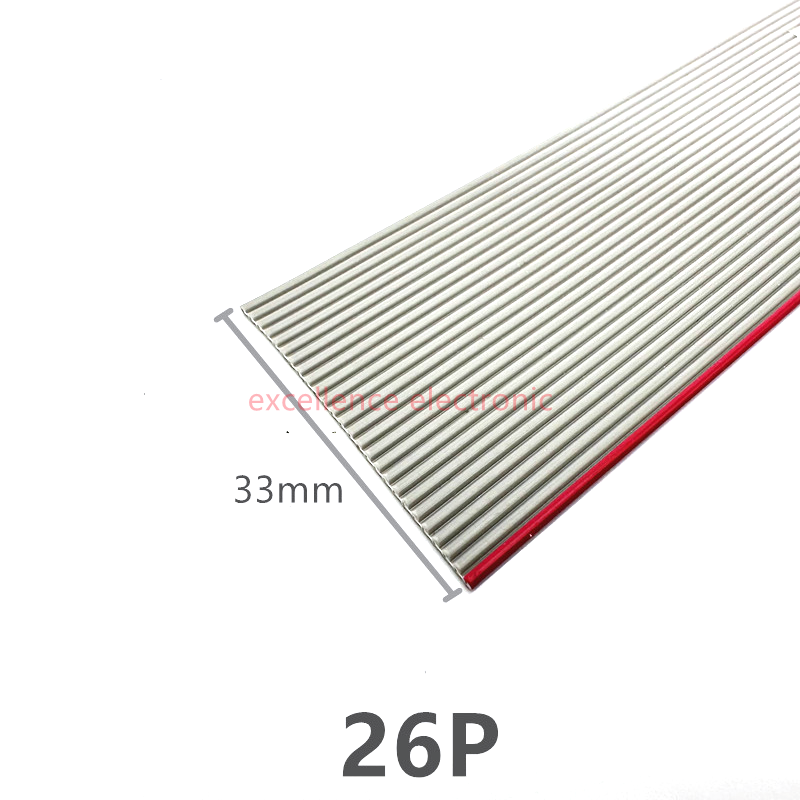 1/2/5/10Meter 6P/8/10/14/16/20/26/30/34/40/50/60 Pin 1.27Mm Pitch Grijze Platte Lintkabel 28 Awg draad Voor 2.54Mm Fc Idc Connector: Oranje / 20-29 Stks