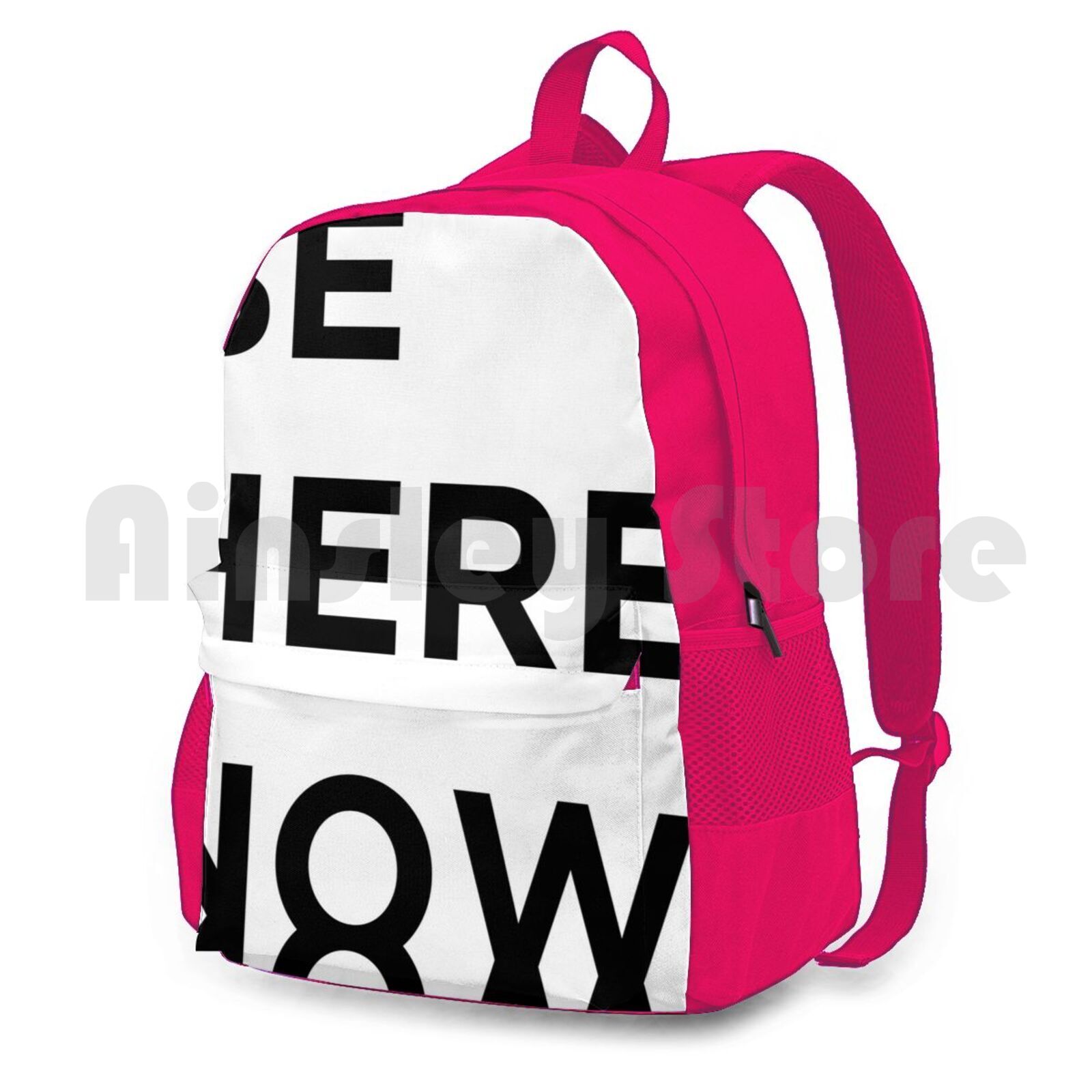 Be Here Now Outdoor Hiking Backpack Waterproof Camping Travel Liam Gallagher Madferit Graphic Live Forever Nineties Liam: Backpack-Pink