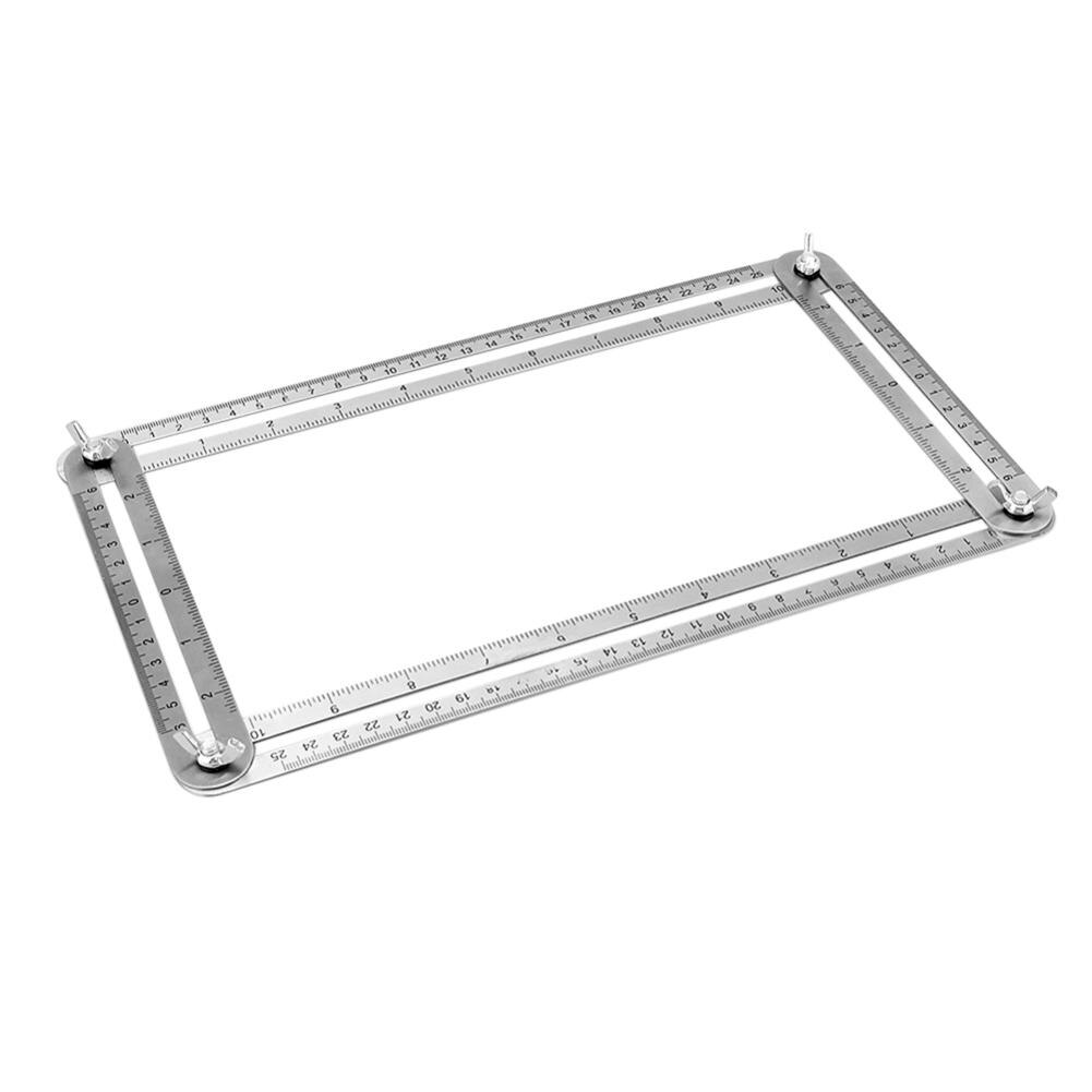 Practical Metal 4 Folding Ruler Builders Drawing Measure Angle Four-Sided Protractors Forms Template Tools Protractor: A