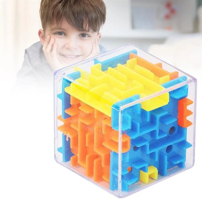 3D Cube Puzzel Doolhof Speelgoed Hand Game Box Leuke Puzzel Spel Uitdaging Speelgoed Childrens Balance Puzzel Speelgoed Homeschool Levert Educatief